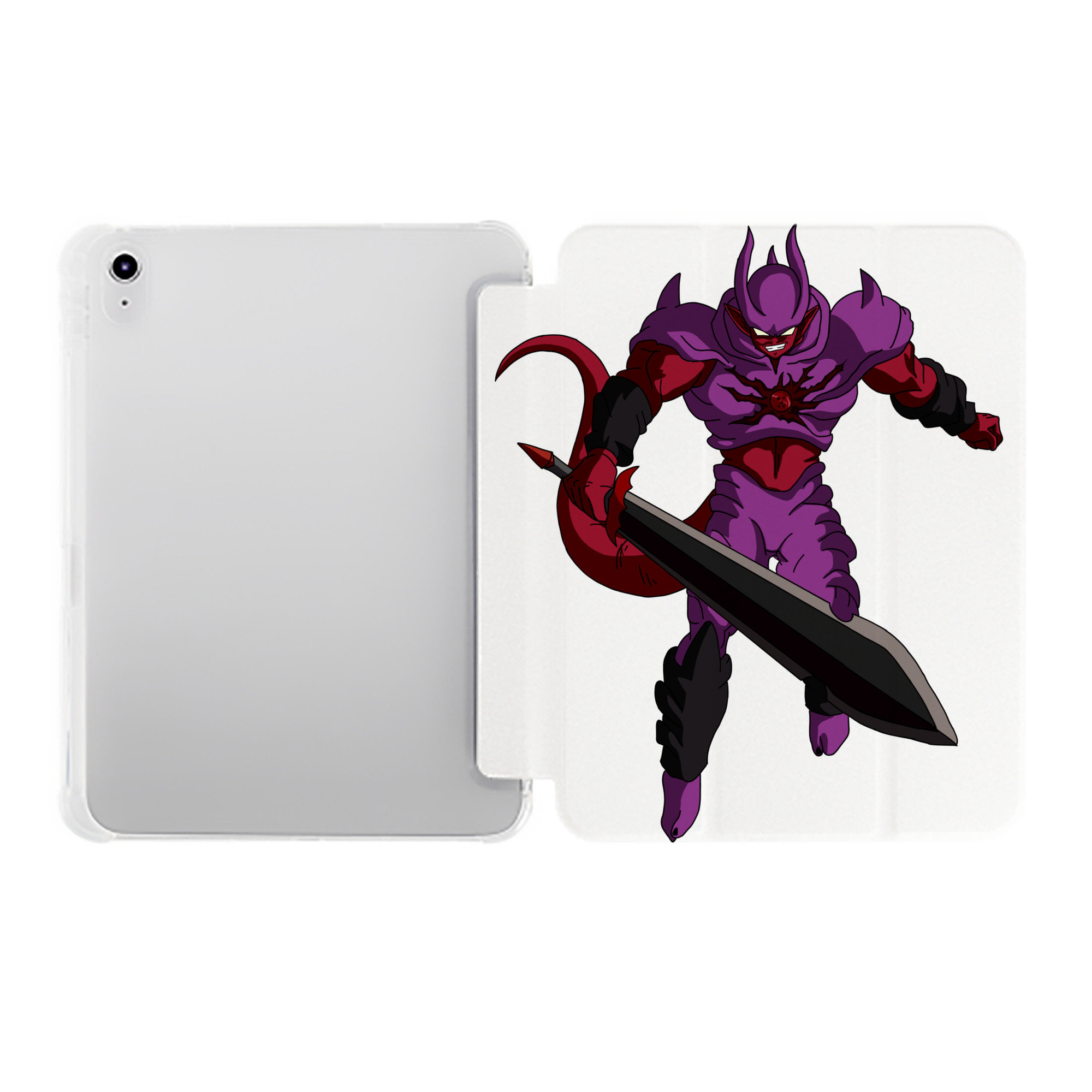 （画像用） ドラゴンボール ジャネンバ DRAGON BALL Janemba IPad ケース ペン収納付き 三つ折りスタンド PUレザー×シリコン 対応機種9.5/10.5/10.9インチ